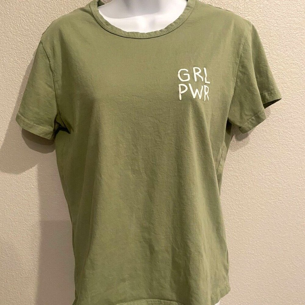 GRL PWR Olive Green Shirt Women’s Medium